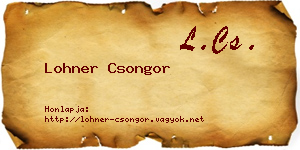 Lohner Csongor névjegykártya